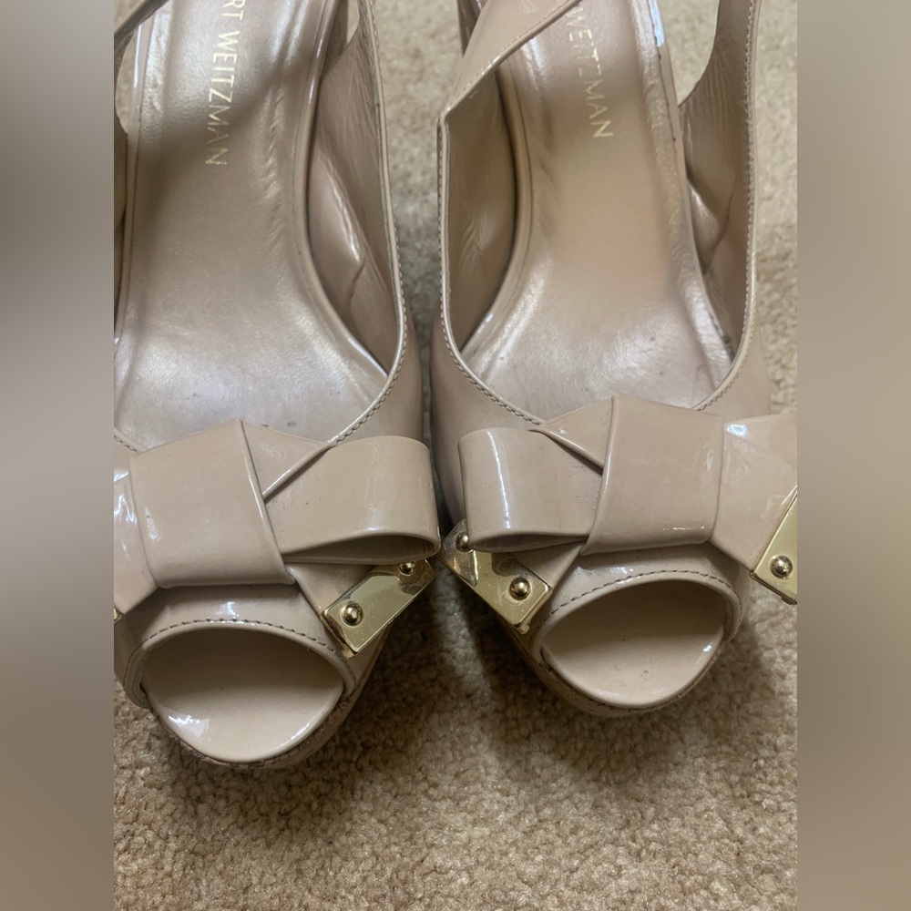 Stuart Weitzman bow wedge: size 9.5